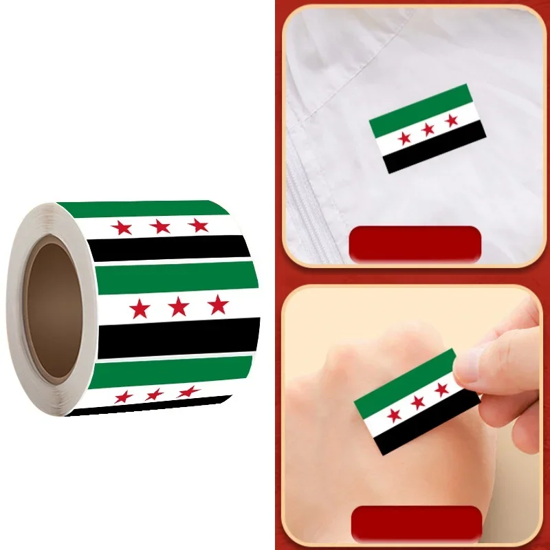 Syria Three Star Flag Stickers Arab Republic Cup Wrap Transfer Stickers Party Supplies Glass Beer Can Tumbler Party Stickers