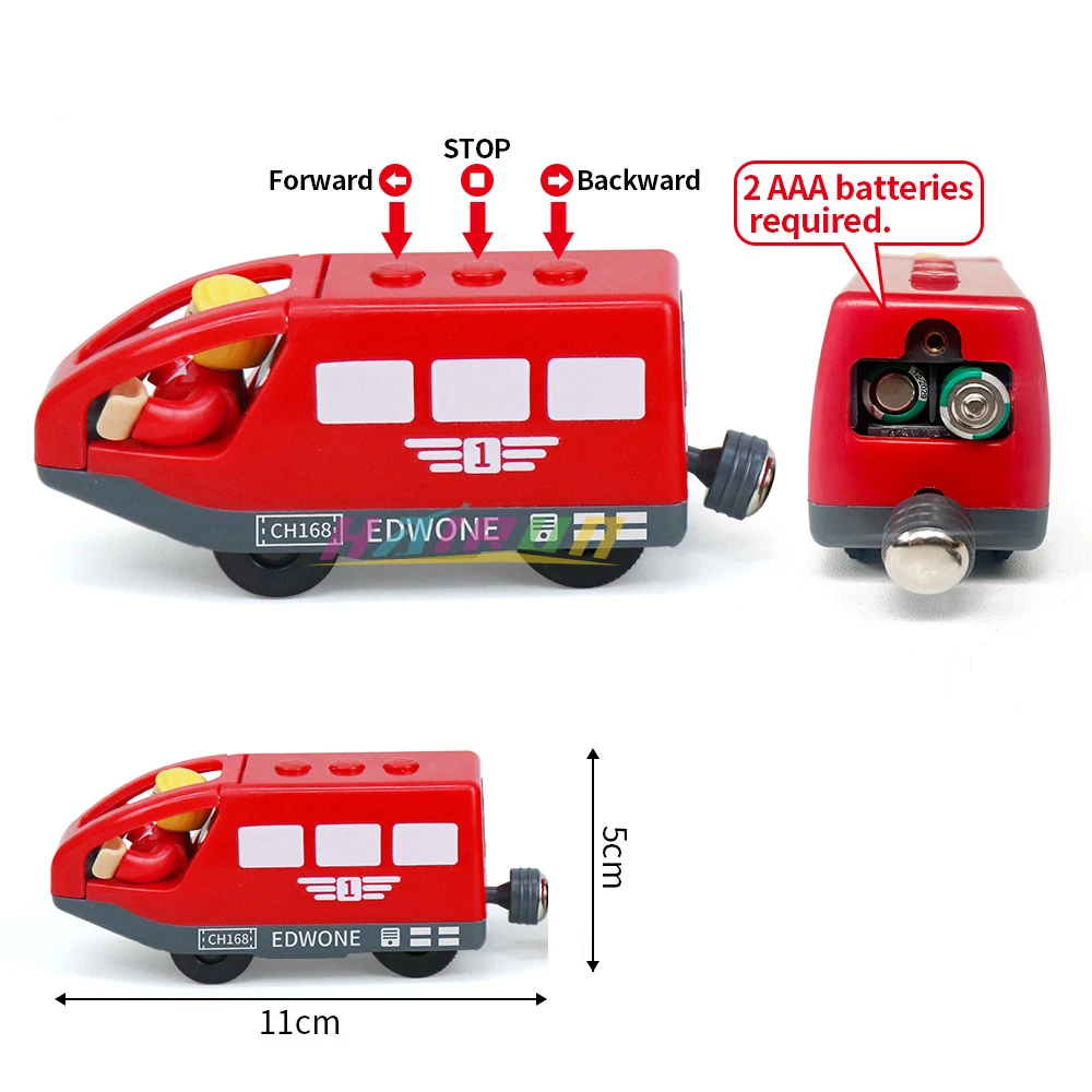 แม่เหล็กไฟฟ้ารถไฟตุ๊กตาเล็กๆDiecast Slotของเล่นรถไฟไม้ใช้งานร่วมกับหัวรถจักรรถไฟไฟฟ้าสําหรับเด็ก