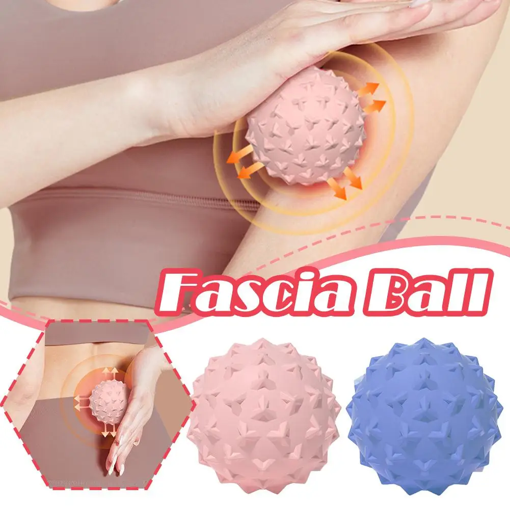Bola de masaje con pinchos TEP, punto de disparo, deportes, Fitness y alivio de la fascitis, deportes de manos, dolor Plantar, alivio de los pies, pelota de 9cm T7O6