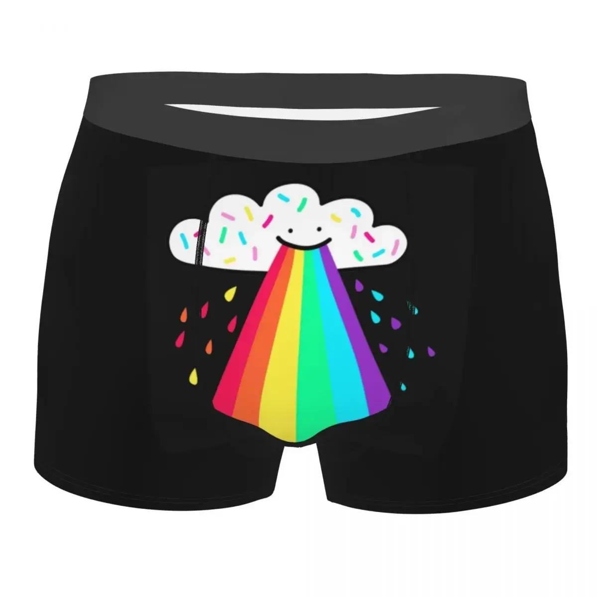 Men's Boxer Shorts Panties Rainbow Blaster LGBT Breathable Underwear Trans Lesbian Gay Pride Equal Queer Male Underpants