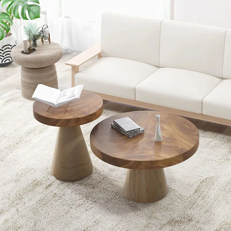 

Wooden Coffee Table Simple Round Nordic Modern Waterproof Coffee Table Living Room Mesas De Centro Para Sala Room Furniture