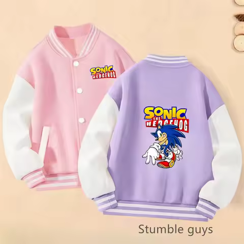 Kids Baseball Uniform Sweatshirts Spring Autumn Children Hoodies Long Sleeves Sonic Hoodie Baby Boys Clothes Girls Sweater