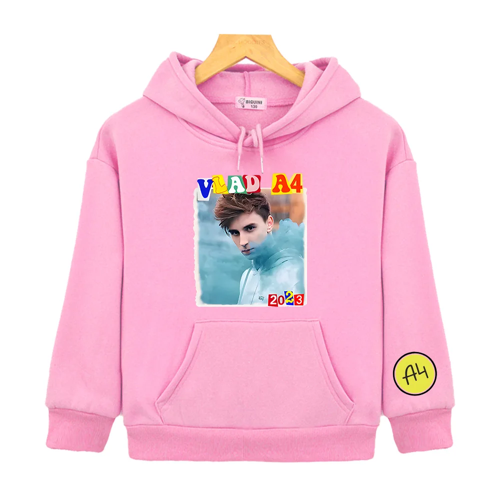 Влад A4 Бумага Merch Vlad Lamba Hoodie Comfortable Boys and Girls Sweatshirt Long Sleeve Children Cartoon Clothing Autumn Fleece