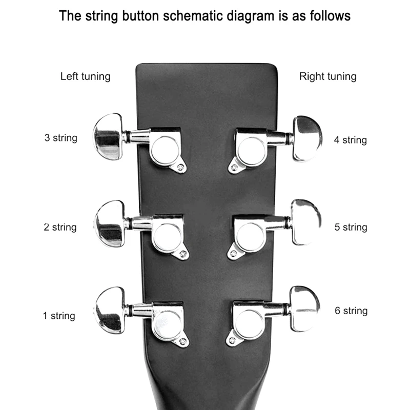 Bakelite Guitar Spin Quasi-Folk Alloy Semi-Circle Fully Enclosed String Button Roll String Peg Replacement Accessories