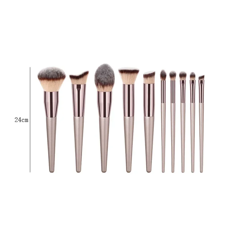 Karsyngirl 1pcs Champagne Makeup Brush for Cosmetic Foundation Powder Blush Eyeshadow Kabuki Blending Make Up Brush Beauty Tool