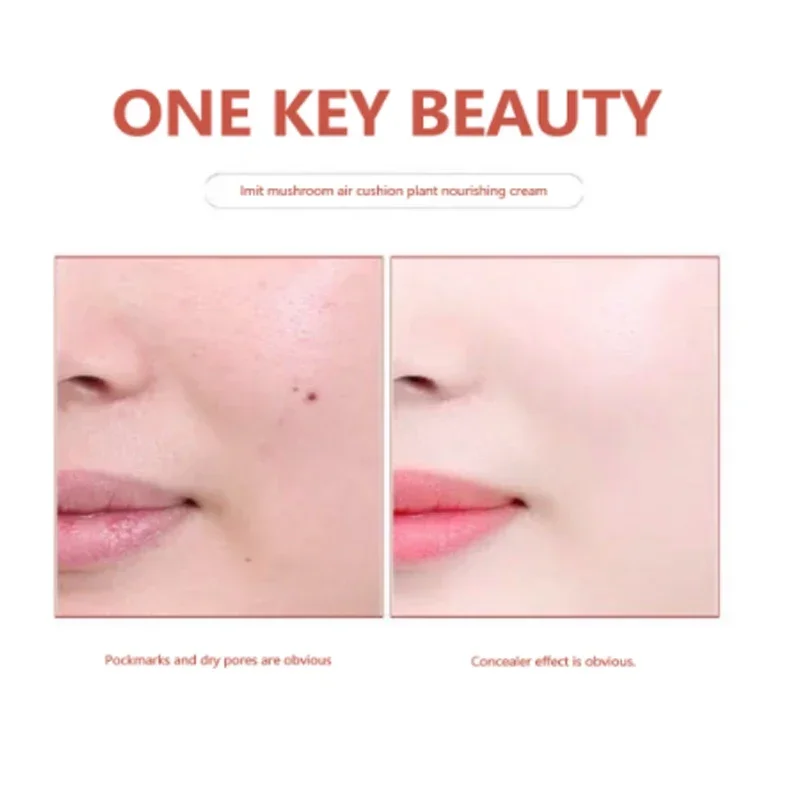 Heallor Air Cushion CC Cream Mushroom Head Foundation Moisturizing Long Lasting Face Comestics Natural Brighten Face Base Tone M