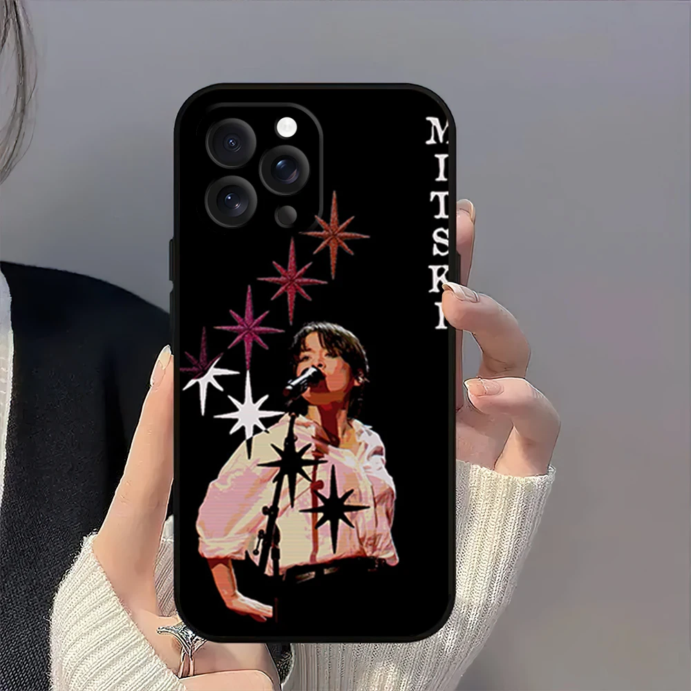 Singer Mitski Lush No Body Phone Case for iPhone 12 11 14 15 13 16 Max Plus Pro Black Soft Silicone Cover