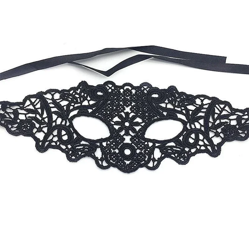 1/3 pezzi-colore nero donne sexy maschera in maschera di pizzo per carnevale Halloween mezza faccia maschere cosplay forniture per feste animali festivi