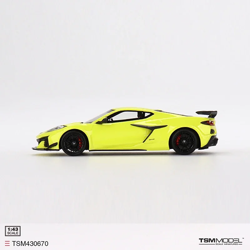 TSM 1:43 Model Car Z06 2023 Resin Sport Vehicle Collection- Accelerate Yellow