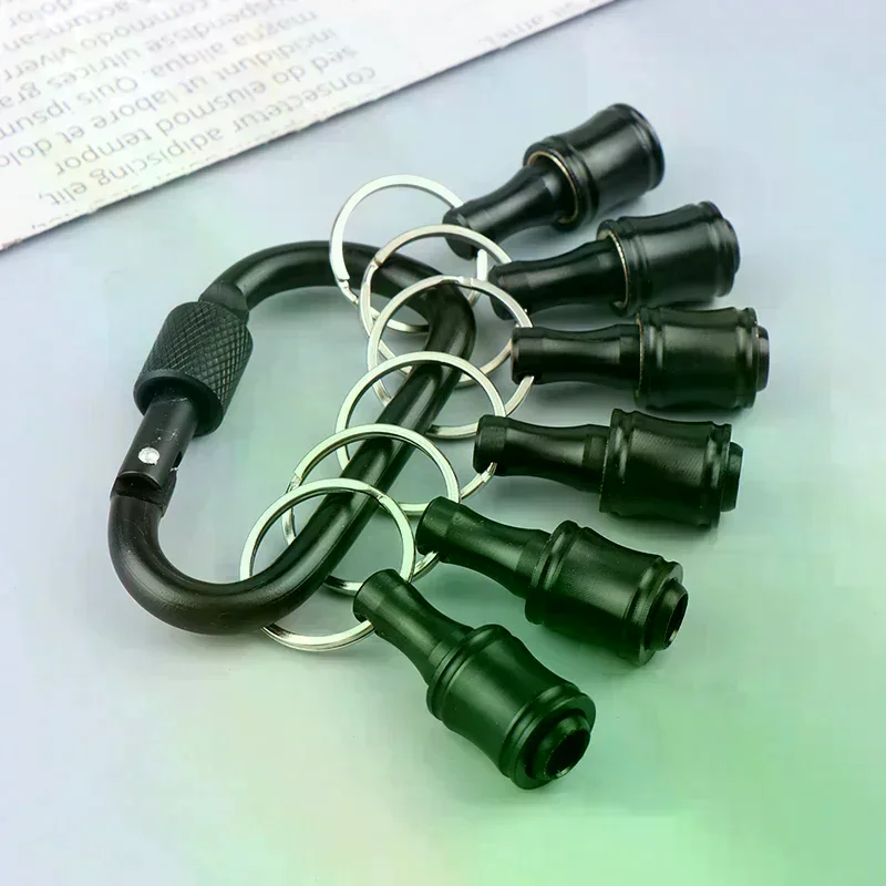 

6Pcs/Set Bit Holder 1/4 Inch Hex Screwdriver Bits Holder Extension Bar Keychain Adapter Drill Bits Change Screw Bit Holder