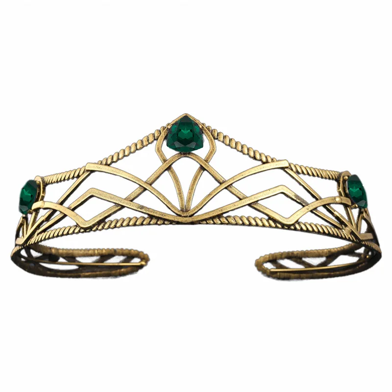 1 قطعة فيلم قزم الملك تاج خمر الباروك تيارا مستديرة مع تفاصيل كريستال الأميرة/الملكة الإكليل عقال لحفلات الزفاف تأثيري #6