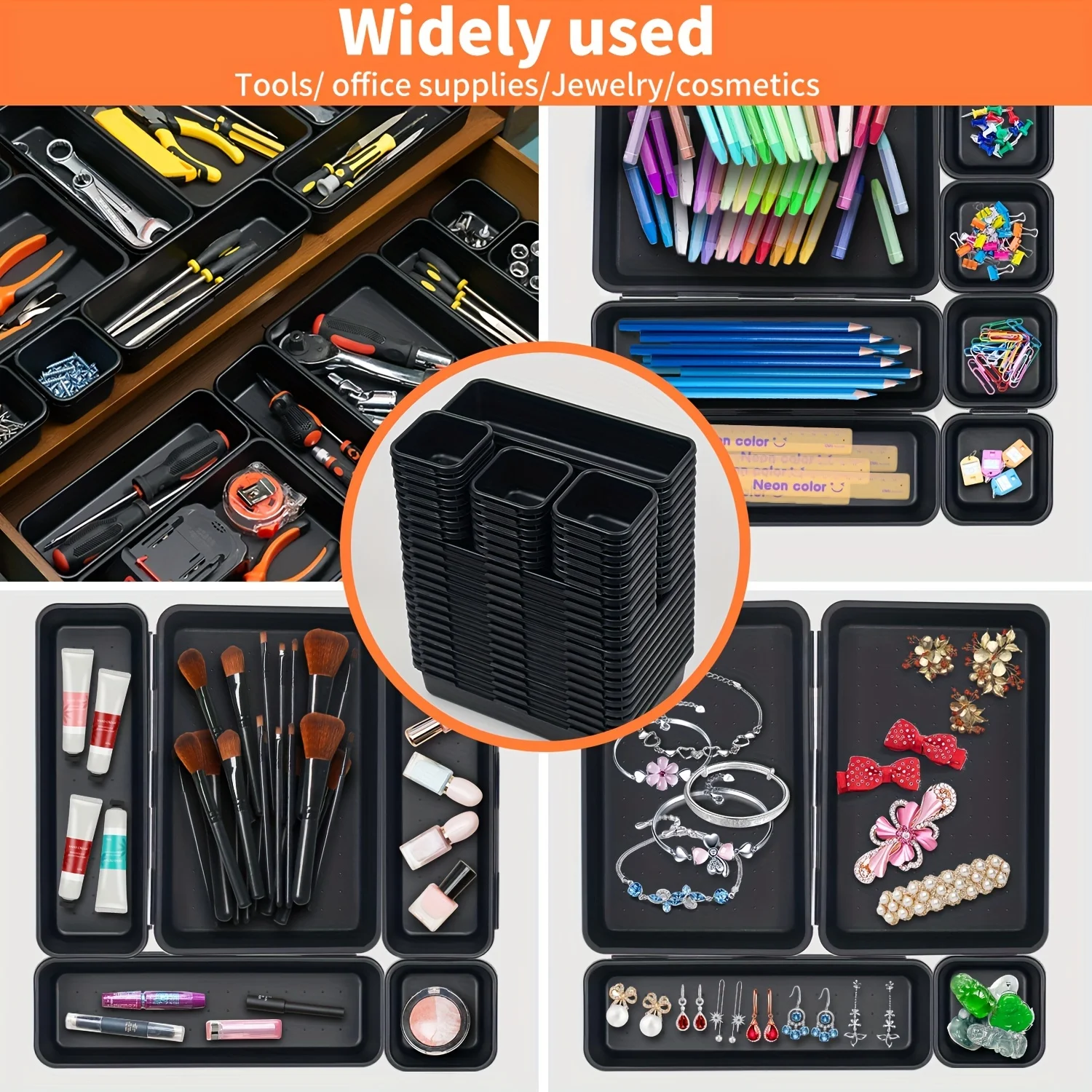 67–9 Stück Werkzeugkasten-Organizer, Schubladenteiler, Tablett für Werkzeugtruhe, Schrank, Hardware-Teile, Schrauben, Muttern, kleine Werkzeuge, Aufbewahrung – Detail 9