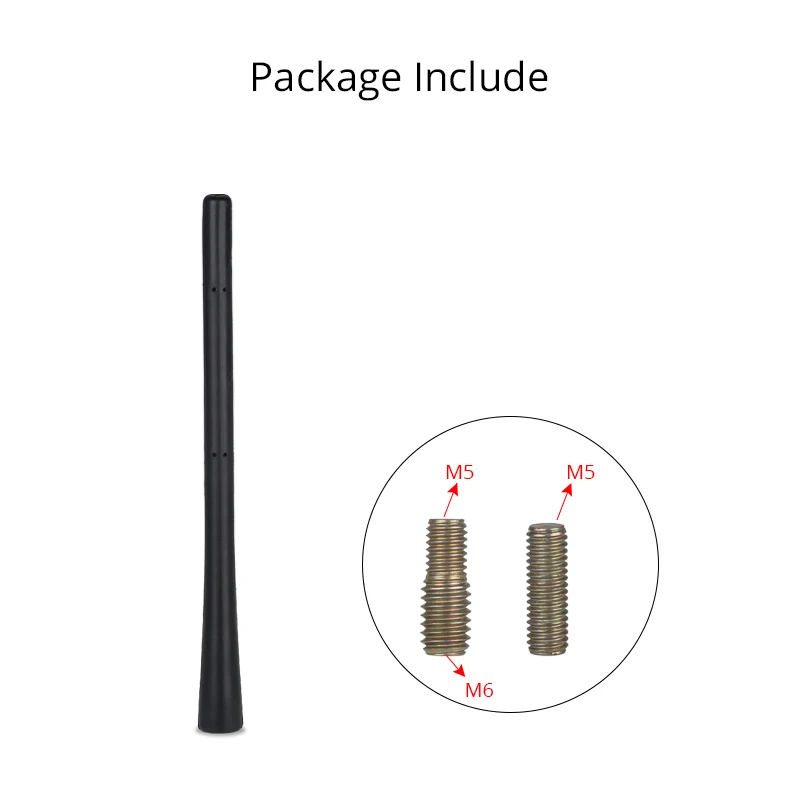 7/9/11/16 Inch Car Antenna Whip Antenna M5 M6 Screw Auto Radio Antenna Car Mast Whip For BMW Mazda For Toyota Corolla Volkswagen