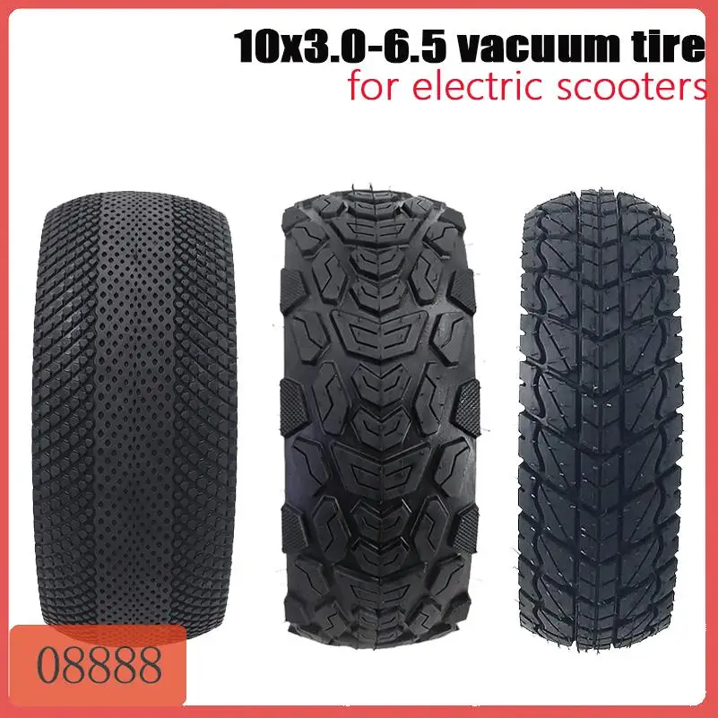 Thickened Wear-Resistant Vacuum Tire 10x3.0-6.5 Off-Road Pattern Electric Scooter 10 inch Explosion-Proof Tire Accessories