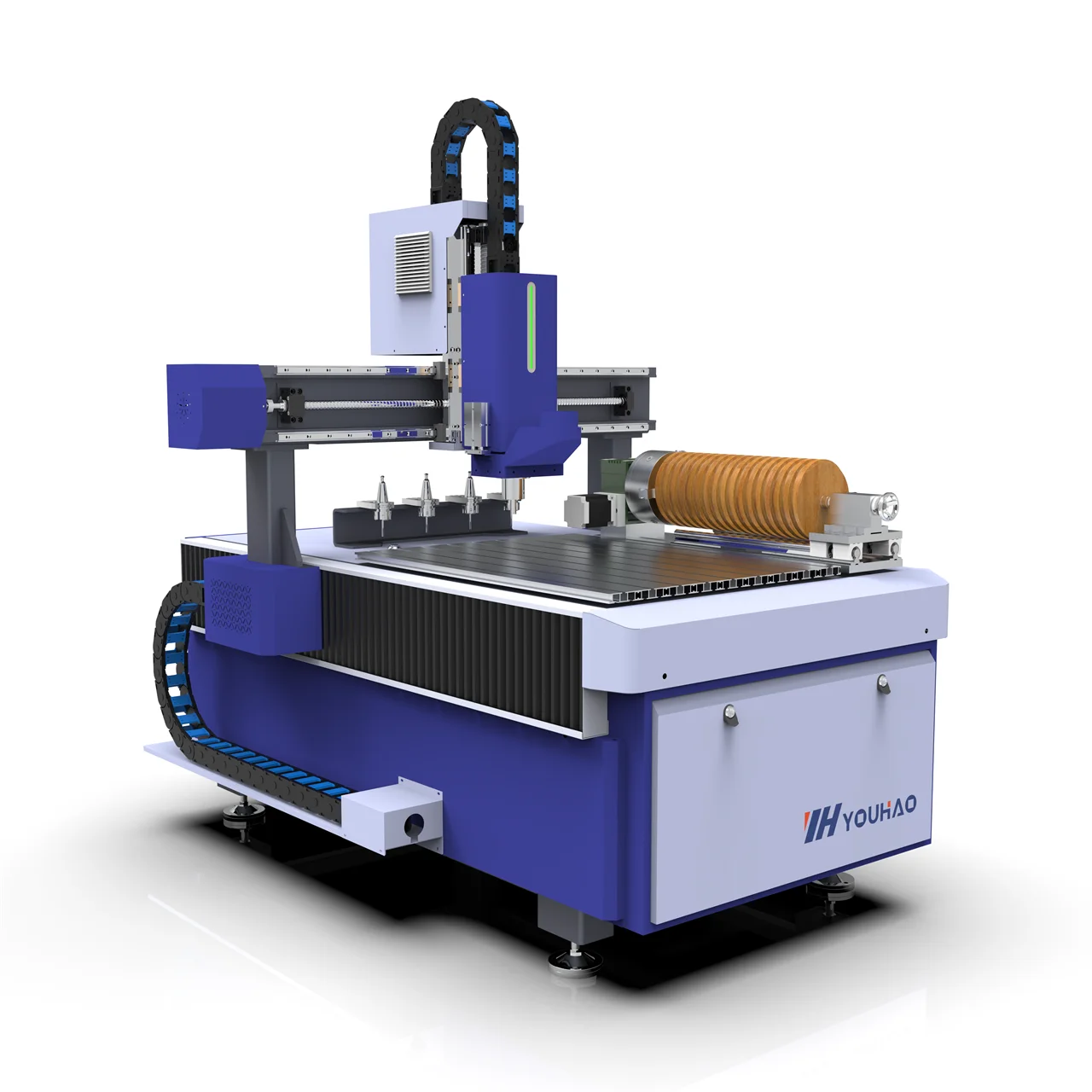 YOUHAOCNC Mini 4 Axis Mini CNC Router Wood Metal Stone Carved Engraver Machine 6090 With Side Rotary Axis