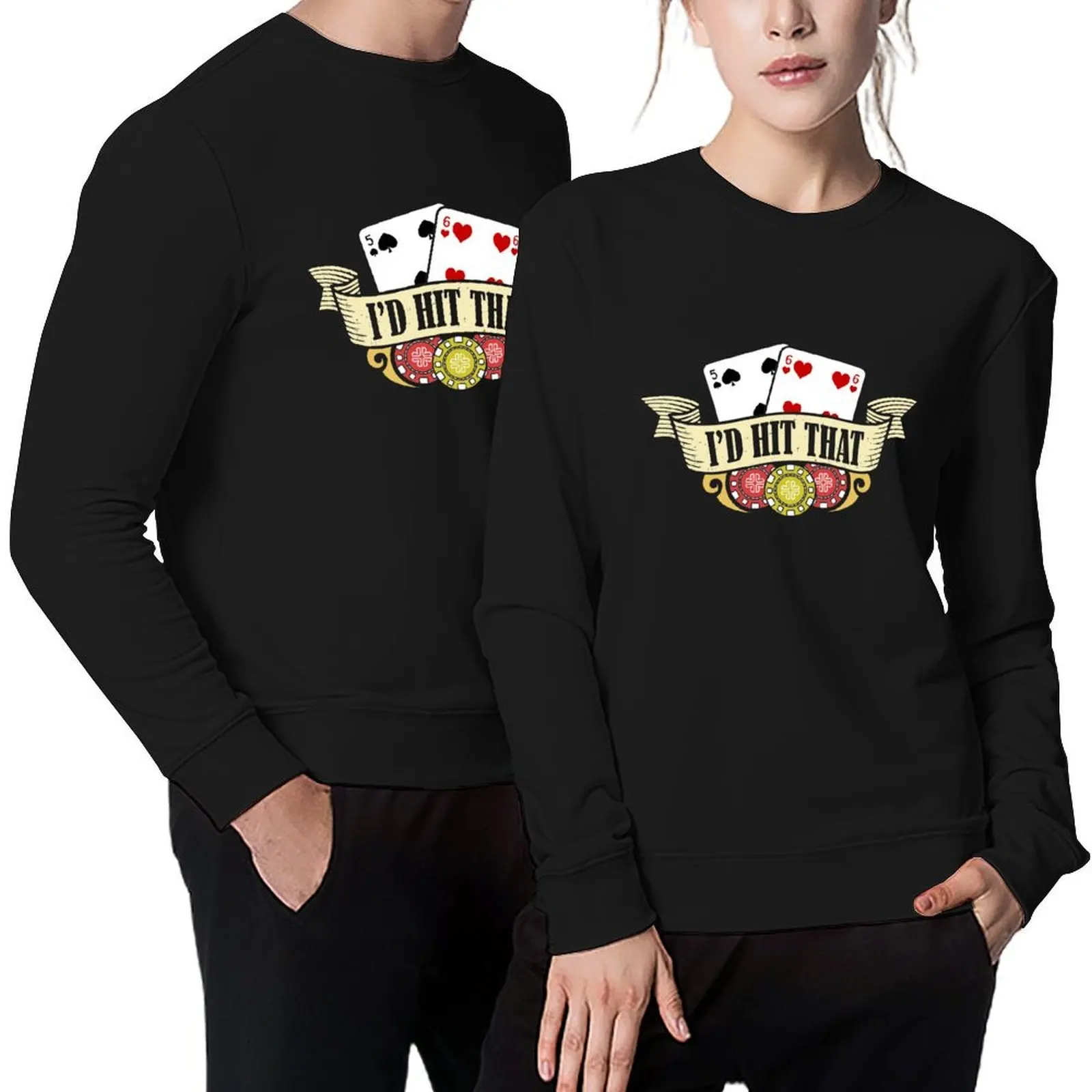 

I'd Hit That Blackjack Gambling Funny Quote Pullover men clothing blouse men's sweat-shirt sweatshirt male