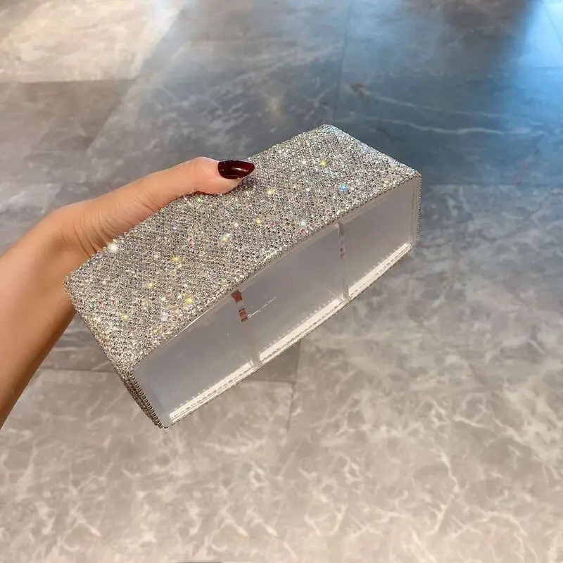 Luxury Light Makeup Holder Cosmetics Brush Storage Box Skin Care Product Organizer Compact Compartments for Dressing Table