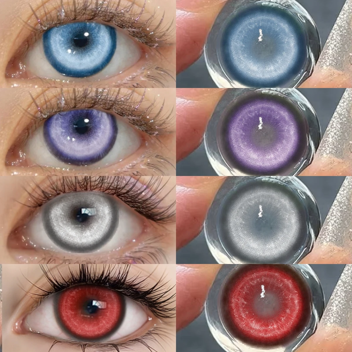 VISUASHOW Magic Pop Pink Anime Cosplay Farbige Kontaktlinsen 6 Monate Einweg Großaugen-Softlinsen Natürliche Kosmetik für Cosplayer – Detail 11