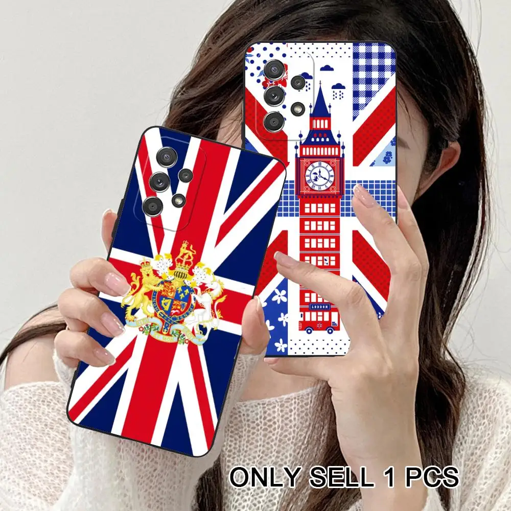 United Kingdom British Flag TPU Mobile Phone Case for Samsung Galaxy A56 55 54 53 52 51 36 35 34 23 16 15 5G Cover