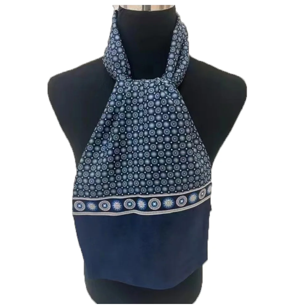 

2024 Italian stylish New trendy brand new designer printing scarf businessmen suit scarf soft kerchief wholesale cost
