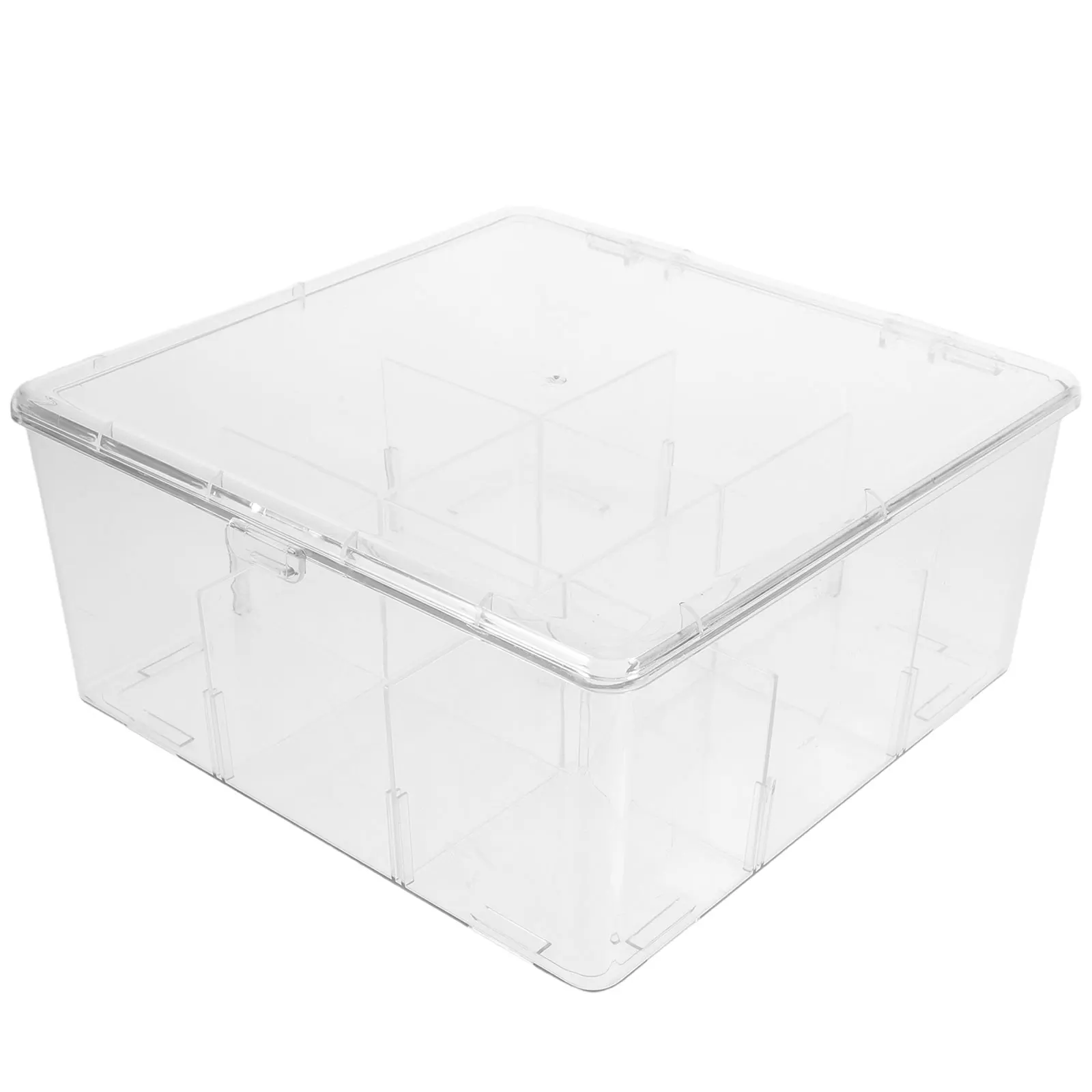 

Acrylic Divided Box Organizer Snap Design Card Storage Box Cards Holder Acrylic High Transparency Cards Holder
