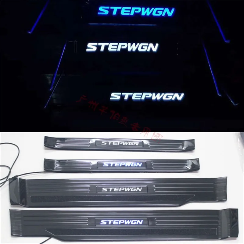 Fit For Honda Stepwgn Spada  RP1 RP2 RP3 RP4 RP5 2015 2016-2021 led light foot side door sill illuminated step scuff plate