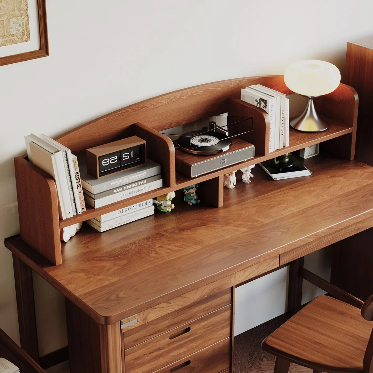 Solid Wood Bookshelf Bookstand Baffle Storage Rack Desktop Organizing Rack Folder Office Folder Desktop Rack