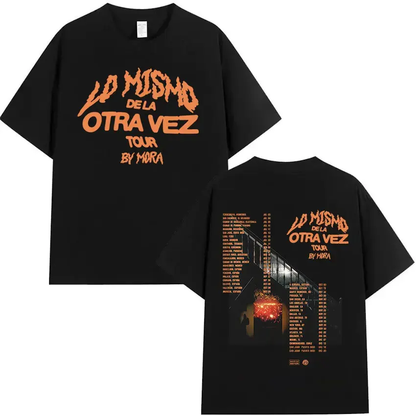 Rapper MORA Album 2025 Merch Graphic T Shirt Men's Clothing Casual Oversized T Shirts Unisex Fashion High Quality Cotton T-shirt image 5