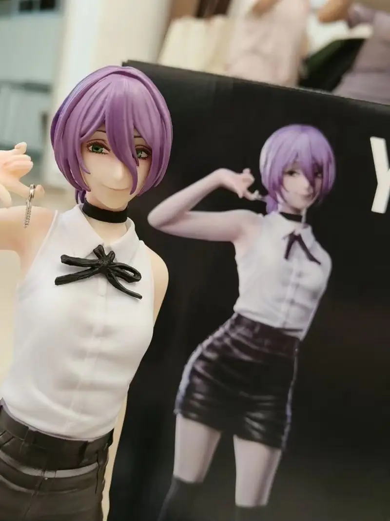 Reze الشيطان فتاة جميلة أنيمي عمل الشكل تحصيل مزدوج رئيس مبادلة بالمنشار رجل نموذج حلية تمثال هدية لمحبي