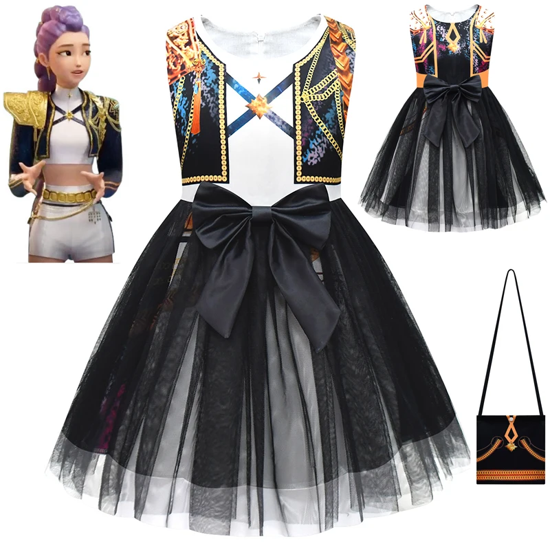 

Child Kpop Demon Hunters Dress Girls Rumi Mira Zoey Cosplay Dress Girls Kpop Children Birthday Halloween Carnival Party Dresses