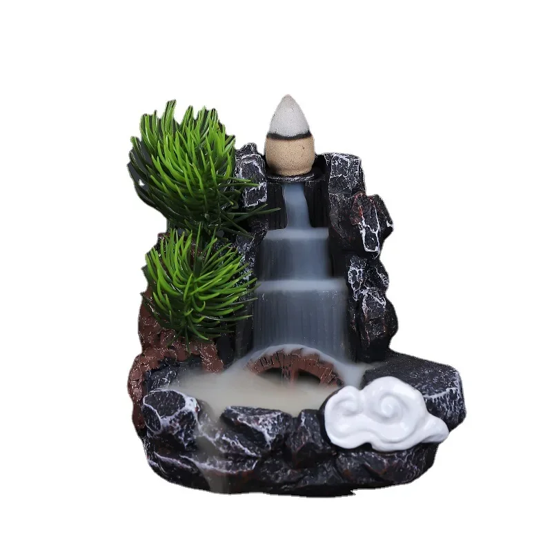 1pcs Resin Reflux Incense Burner, Home Indoor Tea Ceremony, Yoga New Retro Reflux Incense Burner Ornaments