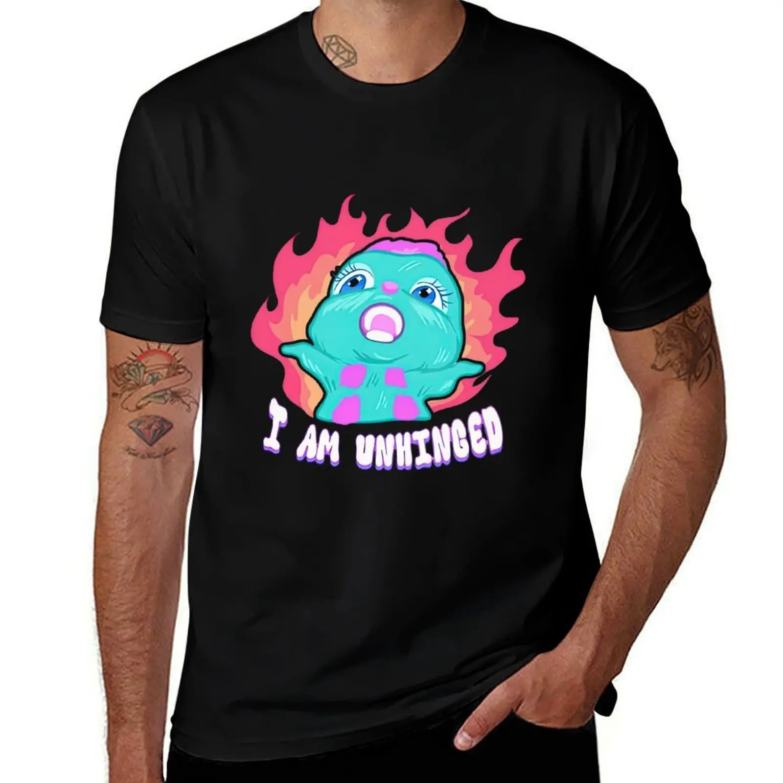 I AM UNHINGED Bibble Meme T-Shirt Soft Touch Basic Cotton T-Shirt