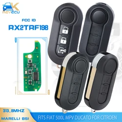 KEYECU RX2TRF198 Remote Key 2/3 Button FSK 433MHz PCF7946 ID46  for Citroen Jumper for Peugeot Boxer for Fiat 500L MPV 2008-2015