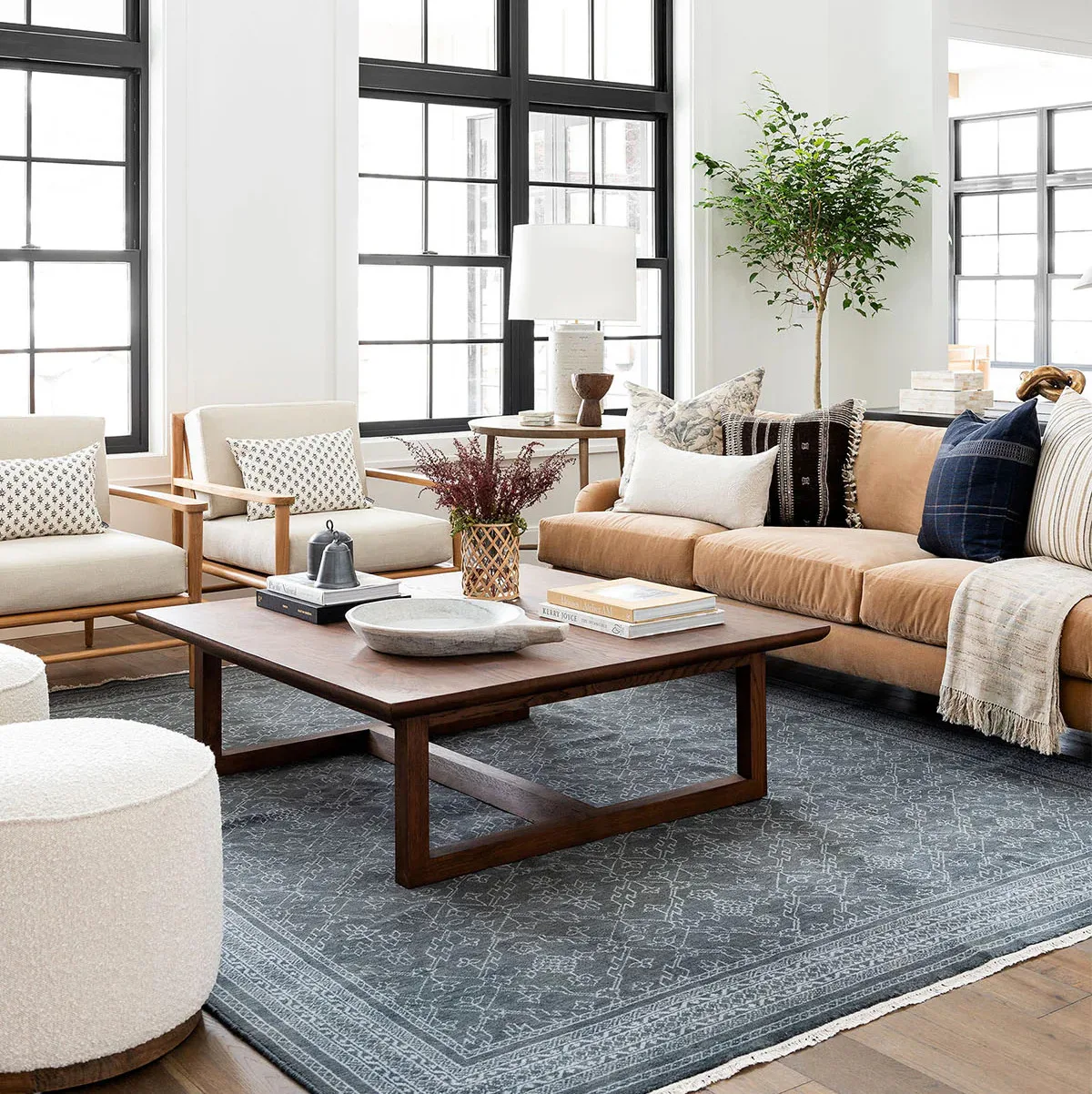 ✘x American Designer Retro Wabi-sabi Style Solid Wood Coffee Table for Home Living Room Cafe Hotel or Apartment Use&