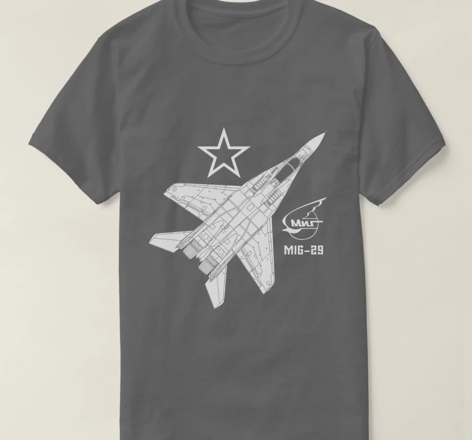 Russian Aerospace Force Mig 29 Fulcrum Jet Fighter T-Shirt. Summer Cotton Short Sleeve O-Neck Mens T Shirt New S-3XL