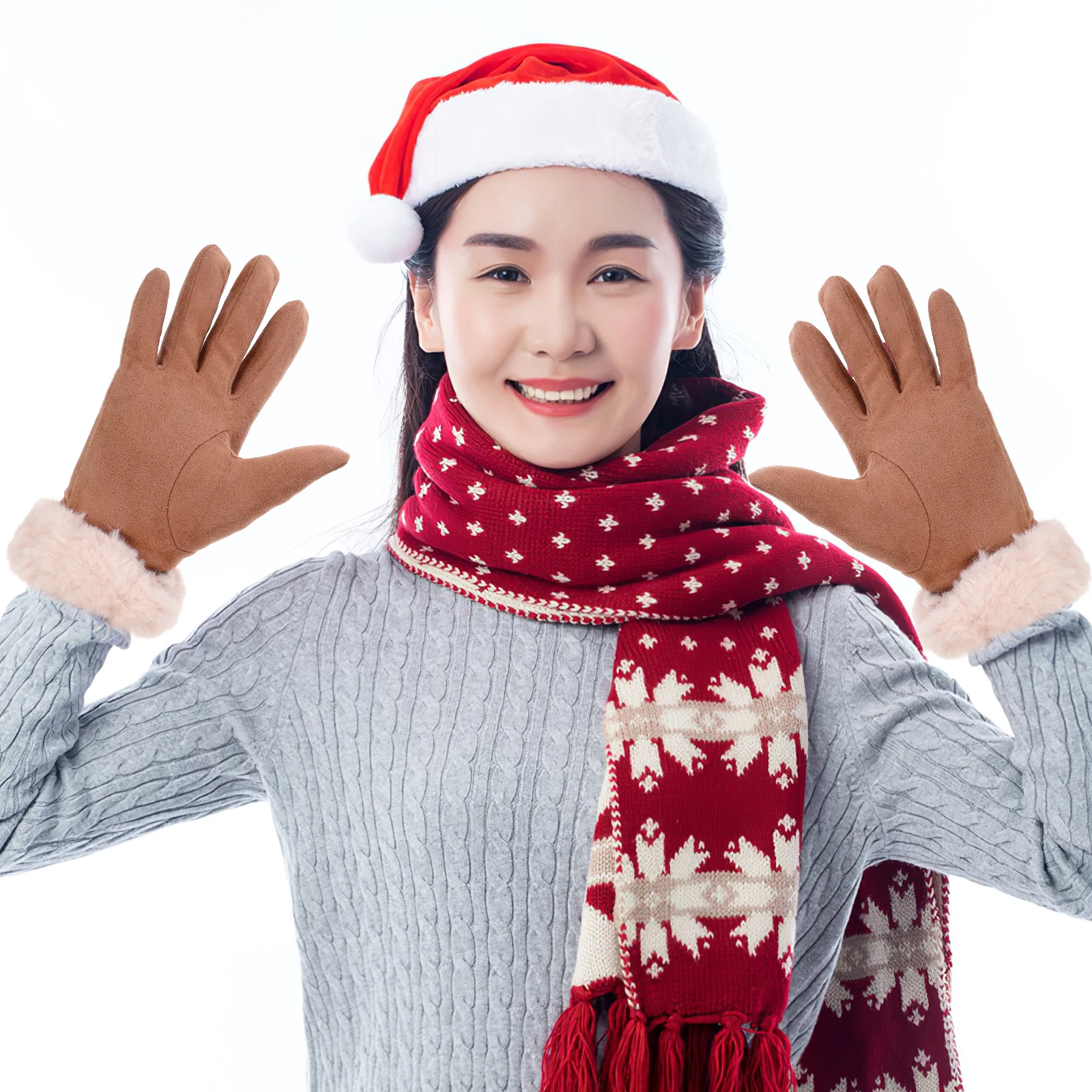 

Thermal Touchscreen Gloves Woman Fashion Keep Warm Mittens Thicken Outdoor for Women's