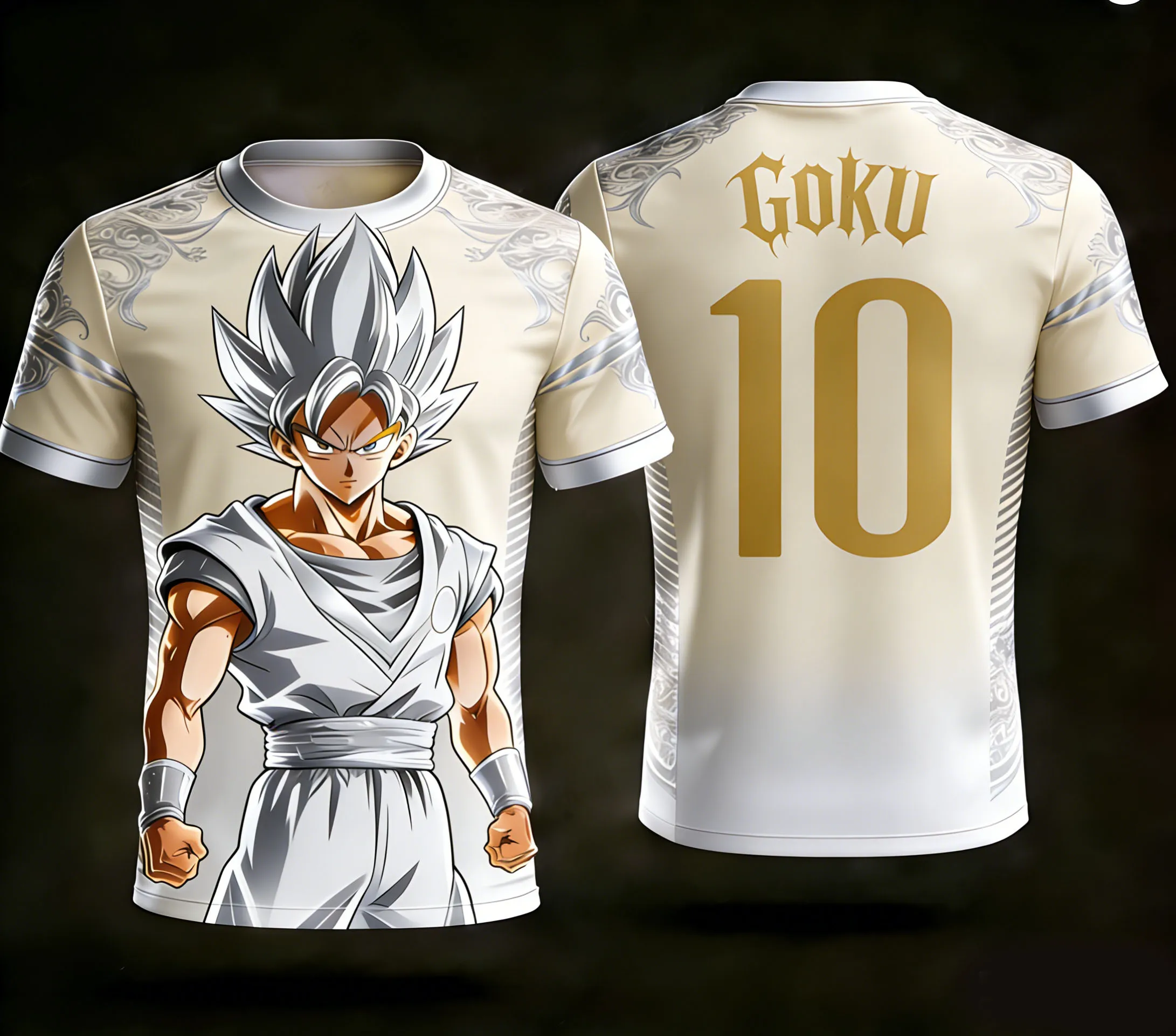 2026 Dragon Ball Official 3D Printed AI Goku No.10 Jersey Adult Kid S-6XL 90cm-160cm Fashion Sports Wear