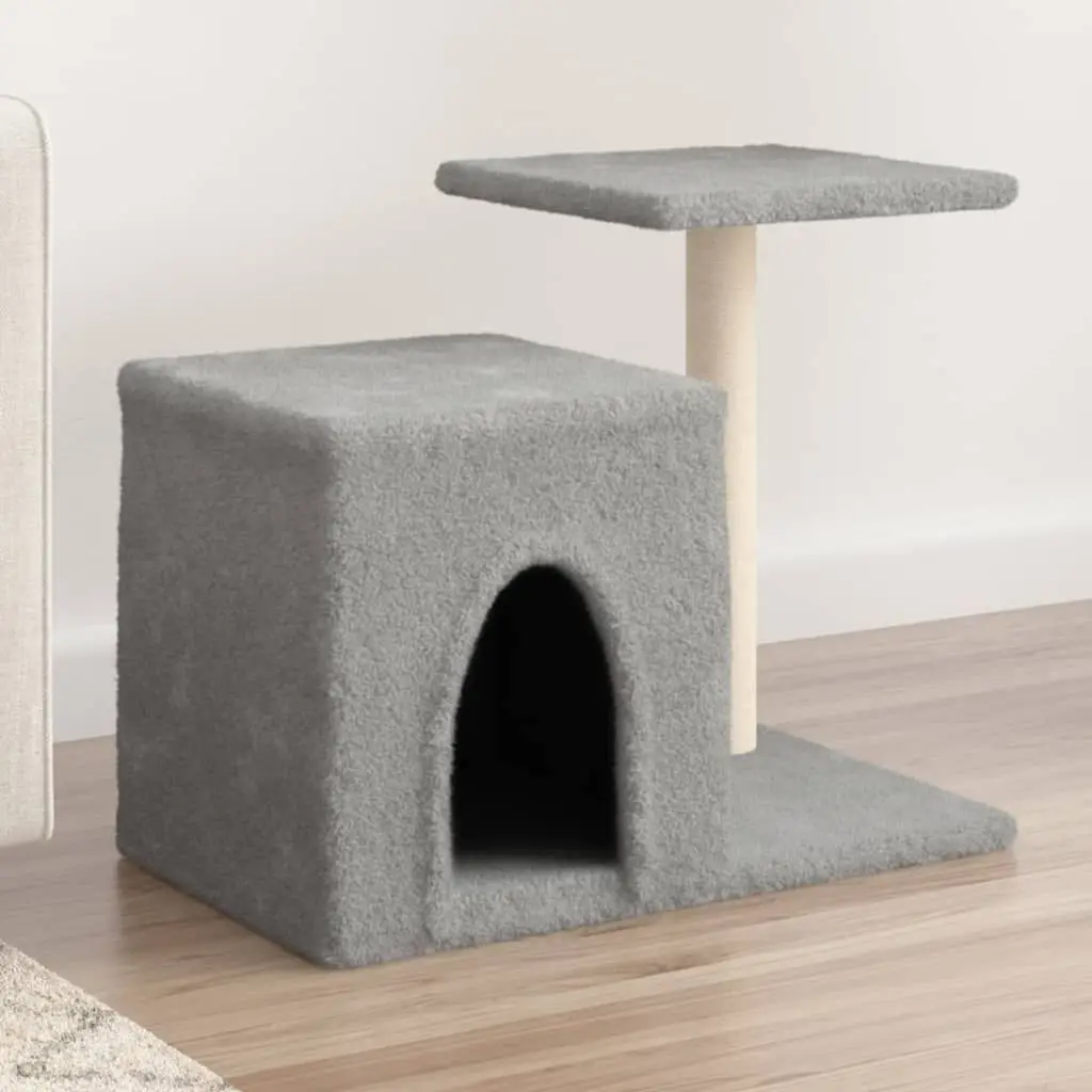 

Cat Tree Light grey Wood, plush, sisal 19.9 in tall Durable