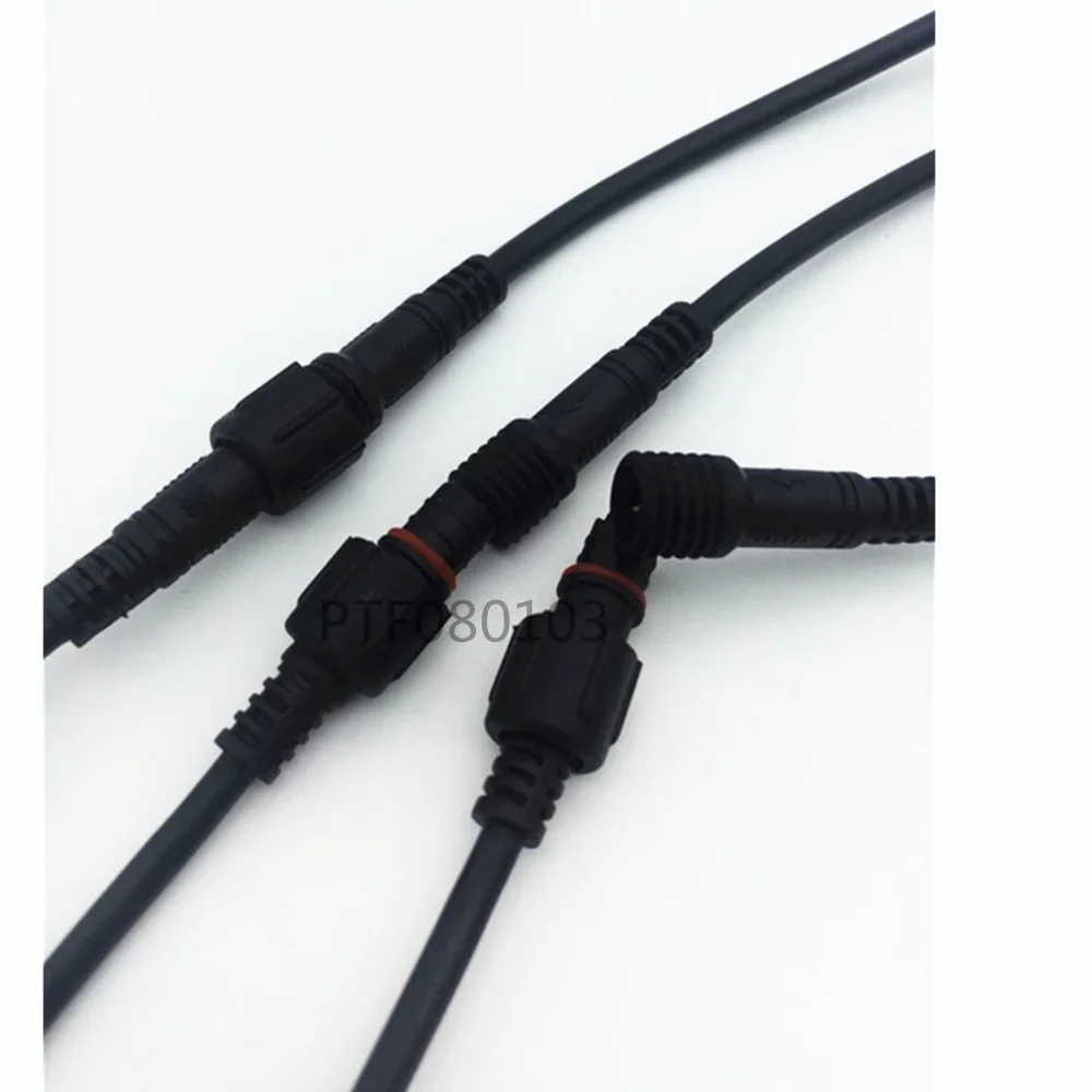 5pairs 2 pin / 3 pin / 4 pin Waterproof connector with wire cable IP68 female & male plug 2X 0.3(mm2)