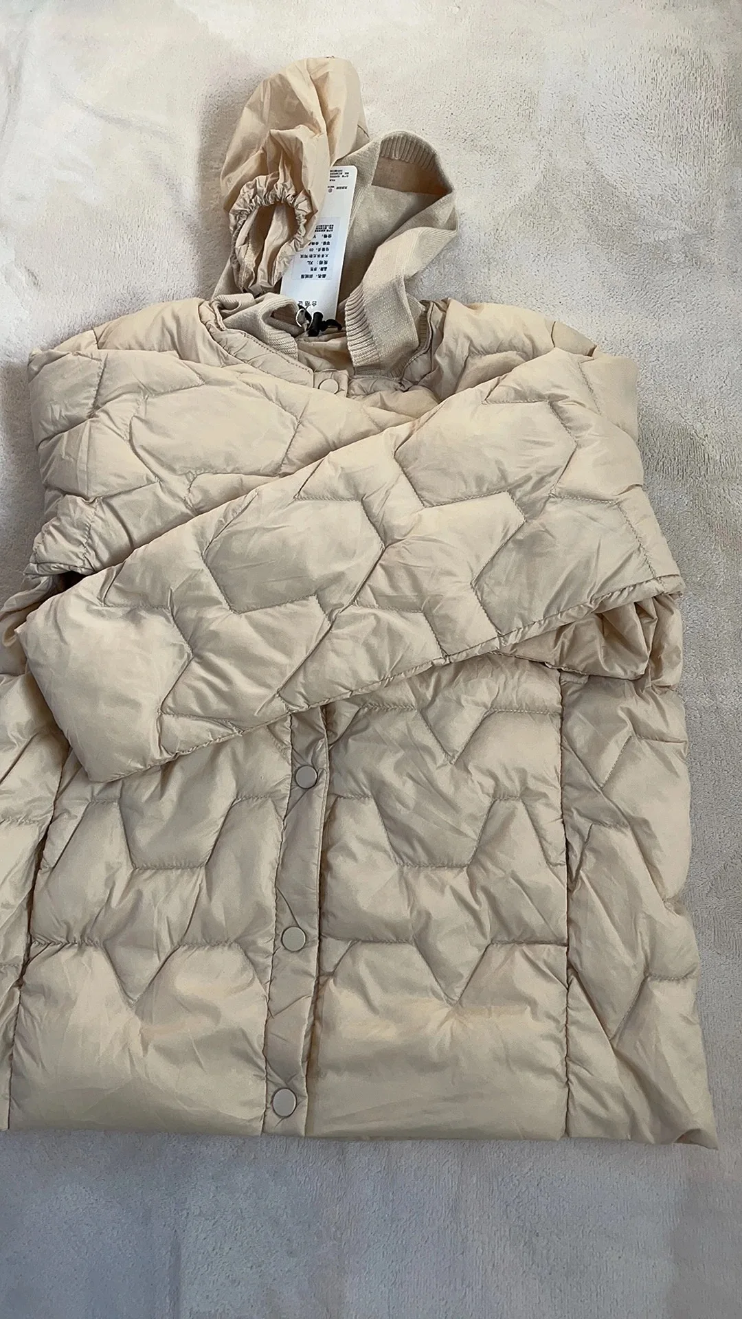 Chaqueta cálida de punto con capucha para mujer, abrigo de plumón de pato blanco ultraligero para otoño e invierno, Parkas acolchadas de talla grande para mujer, prendas de vestir