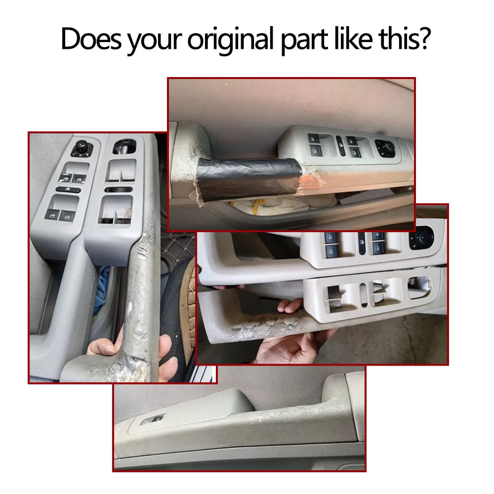 Left Hand Driving Car Interior Front Rear Door Handle Armrest Frame Switch Control Panel Trim For Skoda Superb 2008-2013