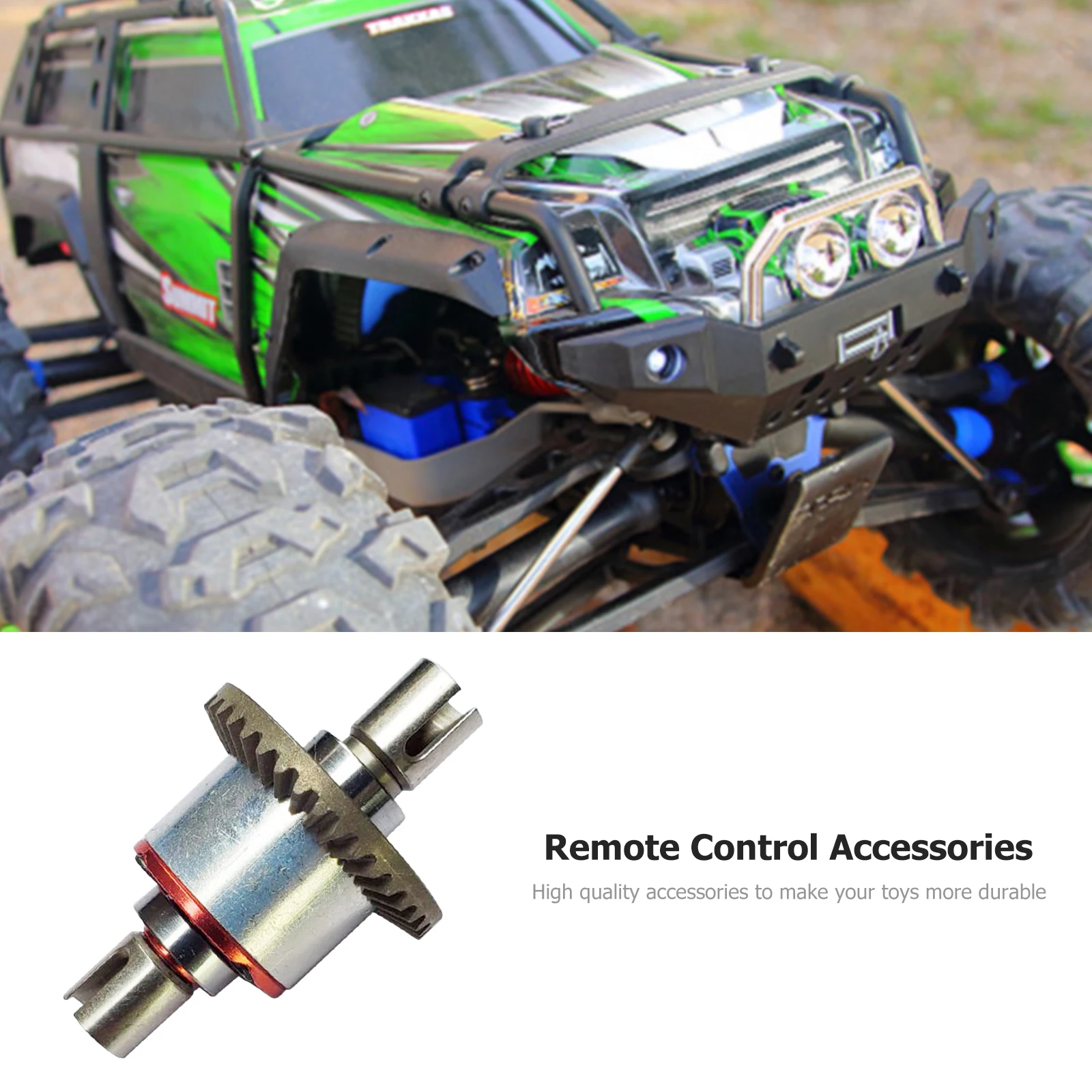 Metall-Mitteldifferential, Ersatz für RC-Car-Mitteldifferential, RC-Car-Mitteldifferentialgetriebe für WLtoys 144001, 144002, 144010