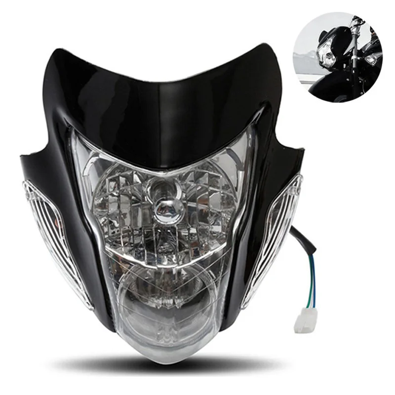 

Quality Motorcycle Skull Ghost Face Headlight Turn Signal Indicator Off-Road Motorcycle Lampshade Motorcycle Modified Headlight