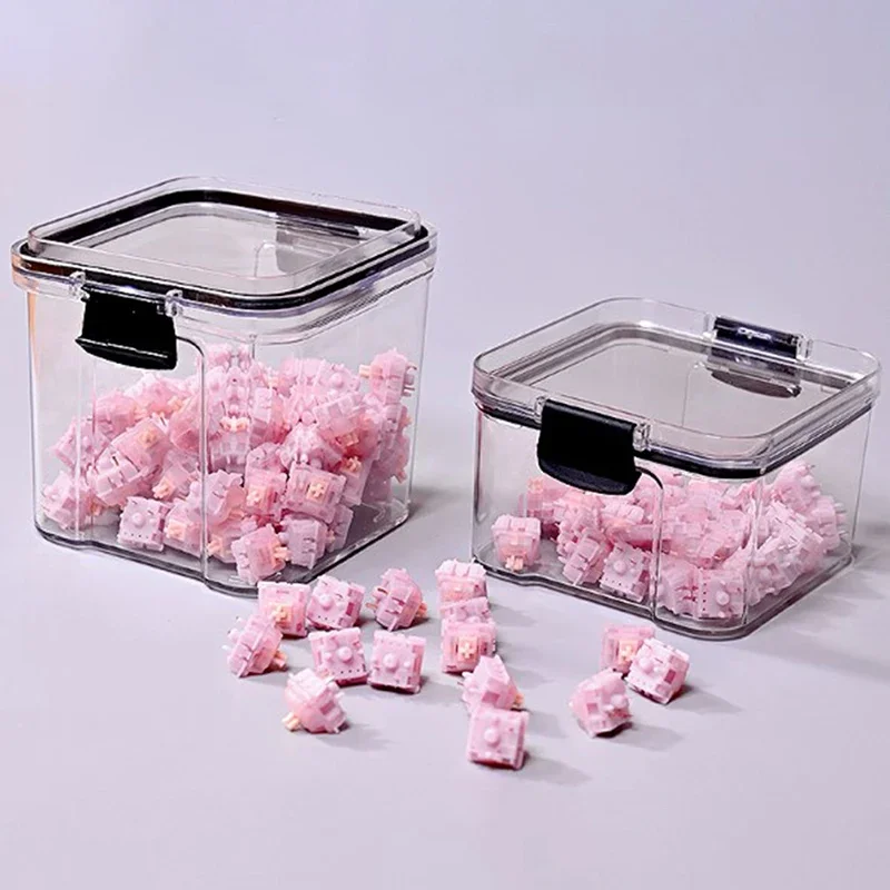 1Pc  460/700ml Keyboard Switches Container Storage Box PC Polycarbonate Switches Box For Mechanical Keyboard