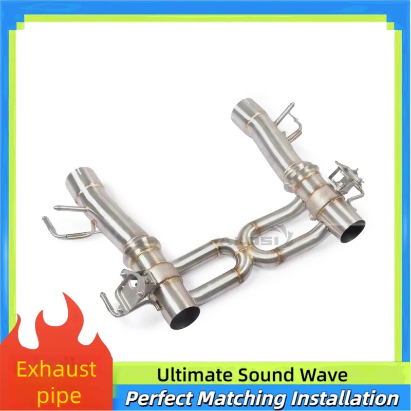 

Высокопроизводительный глушитель выхлопной системы для Ferrari SF90 3.9T 2020-2025 S304, оригинальный заводской клапан управления, выхлопная труба Catback