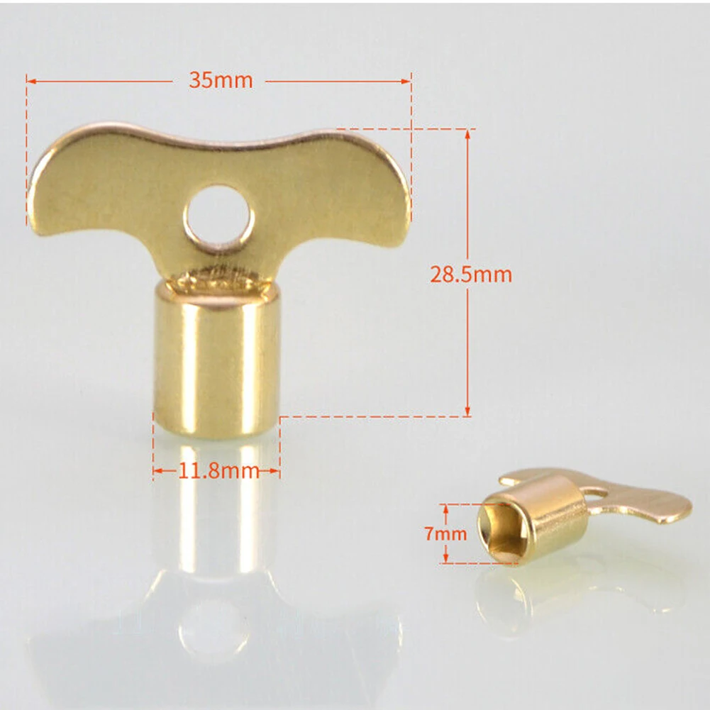 Clock Type Key Key Switch Water Tap Key 10pcs/set 7mm Accessories Brass Gold Color Garden Tool Watering Equipment