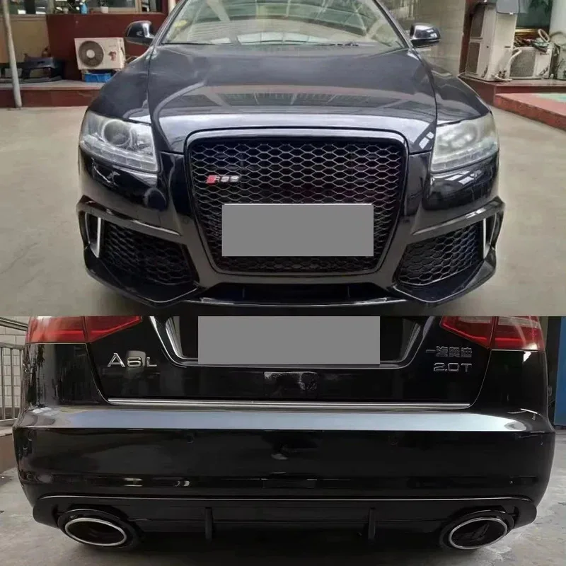 body kit for 05-12 year  A6 to RS6 car front bumper grille rear diffuser exhaust tips car accessories auto tuning parts