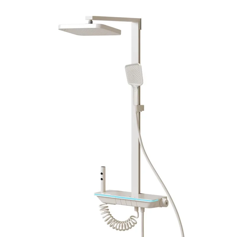 

Pressurized, Milky White, Hot and Cold Water, Shower,Set, Large Shelf, Bathroom, Household, Piano, Multifunctional