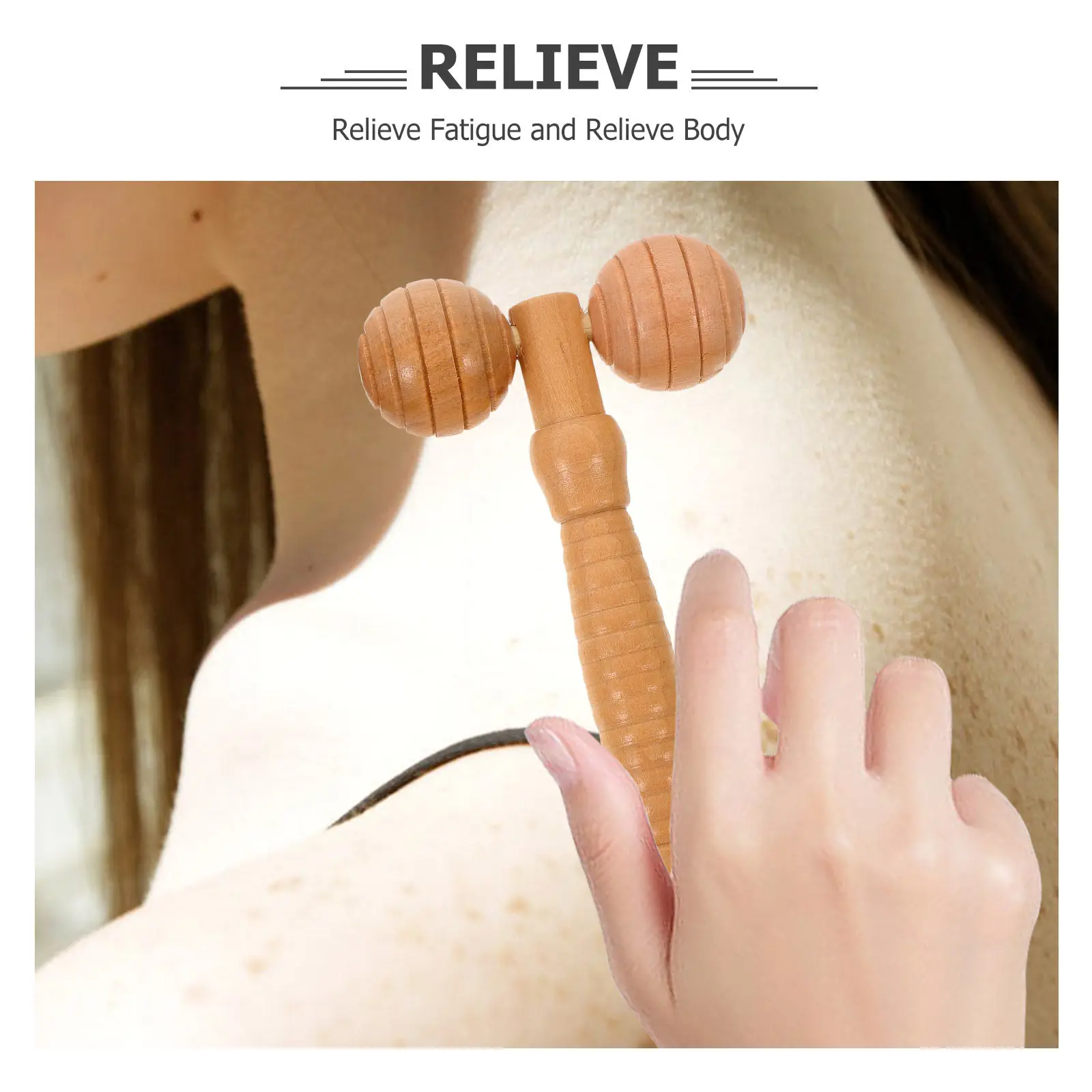 

2Pcs Wood Massage Tools - Exquisite Craftsmanship Natural Wooden Roller Massager for Foot Leg Back Face Relaxation Portable
