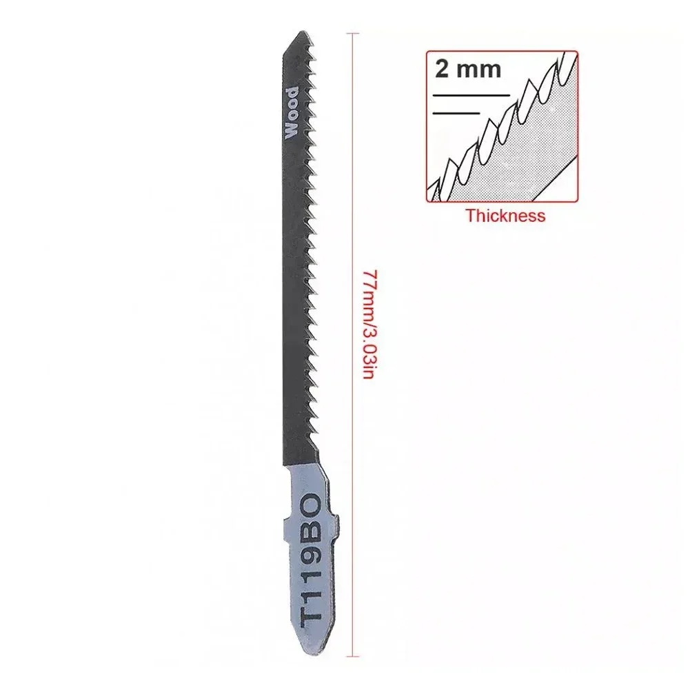 HCS 왕복 톱날 직소 블레이드, 목재 플라스틱 보드 절단용, 다중 왕복 톱날, T119BO, 76mm, 10 개